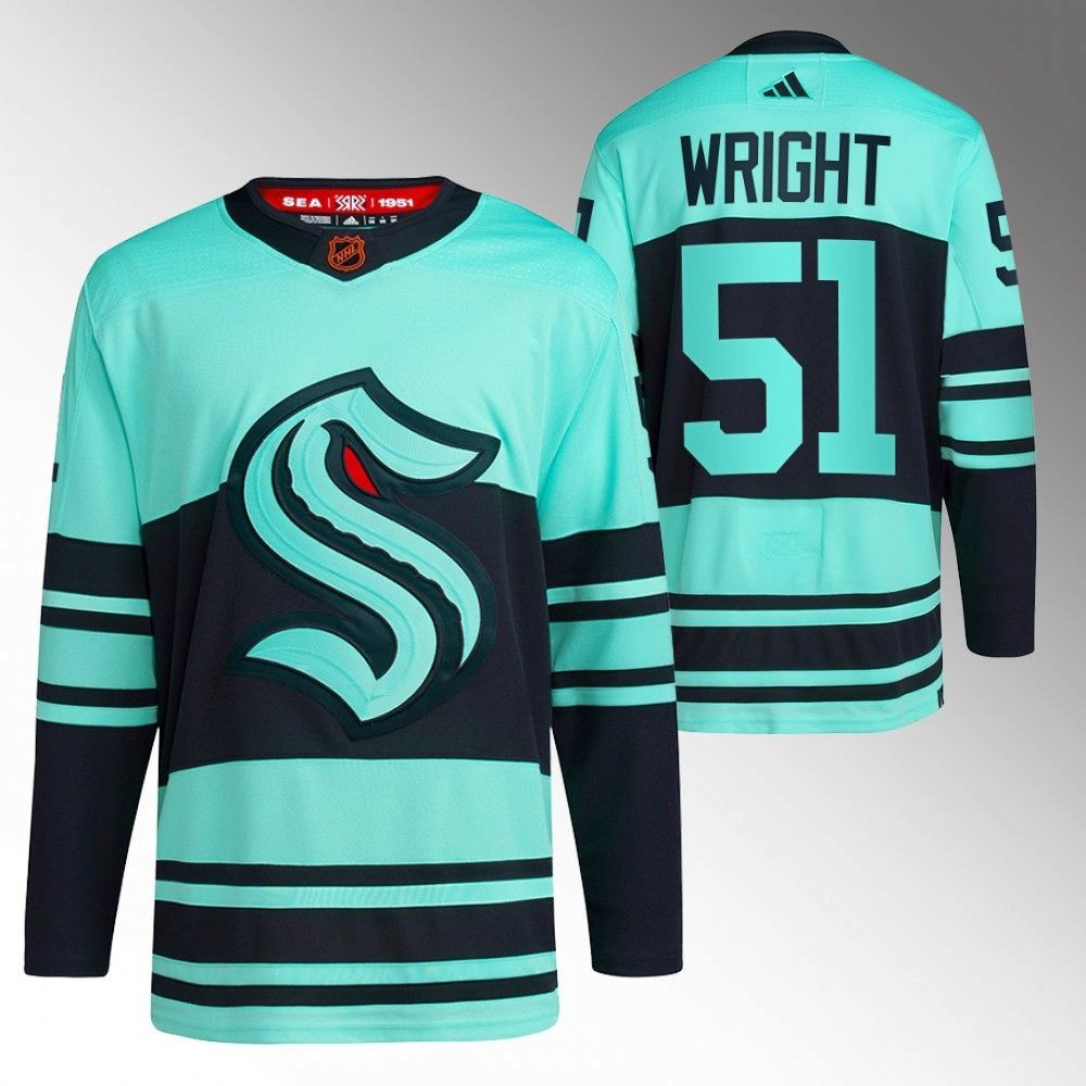 Shane Wright Seattle Kraken 2022 Reverse Retro Blue Player Swingman Jersey