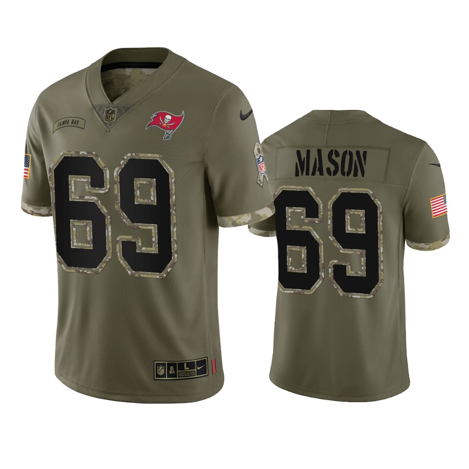 Shaq Mason Tampa Bay Buccaneers 2022 Salute To Service Limited Jersey