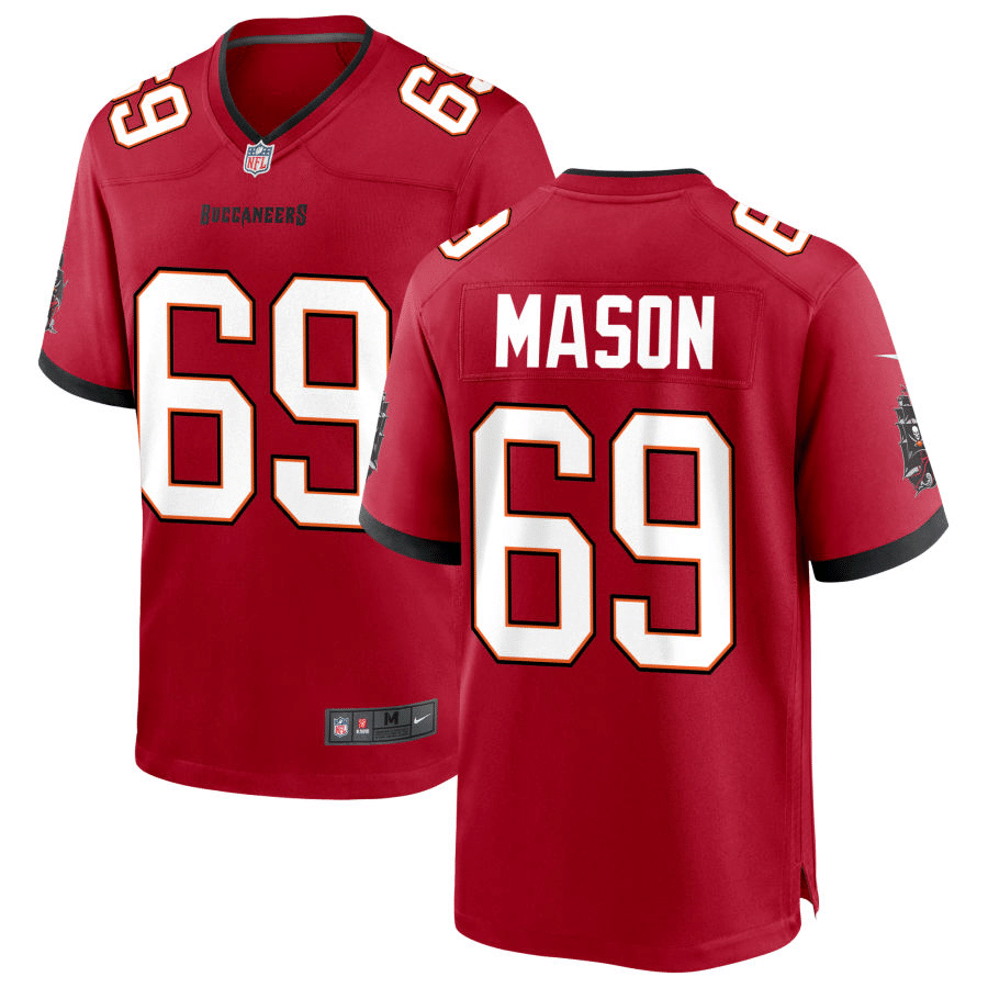 Shaq Mason Tampa Bay Buccaneers Red Game Jersey