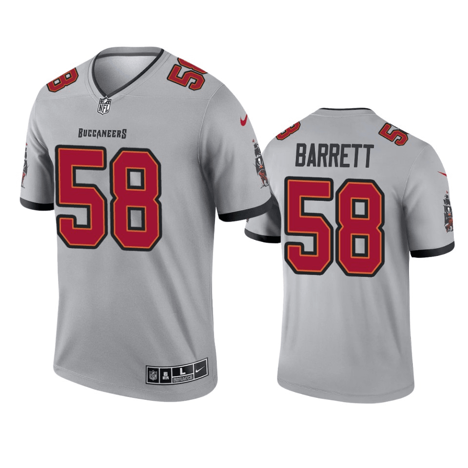 Shaquil Barrett Tampa Bay Buccaneers 2021 Inverted Legend Gray Game Jersey