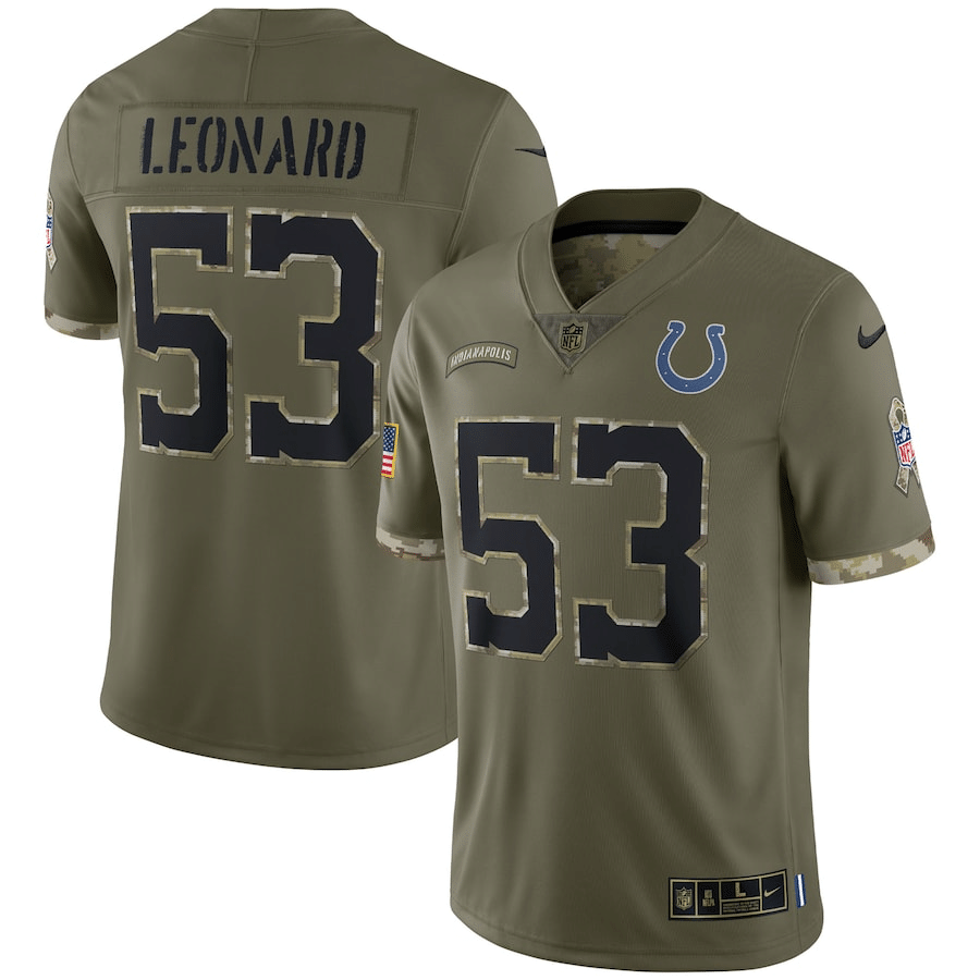Shaquille Leonard Indianapolis Colts 2022 Salute To Service Limited Jersey