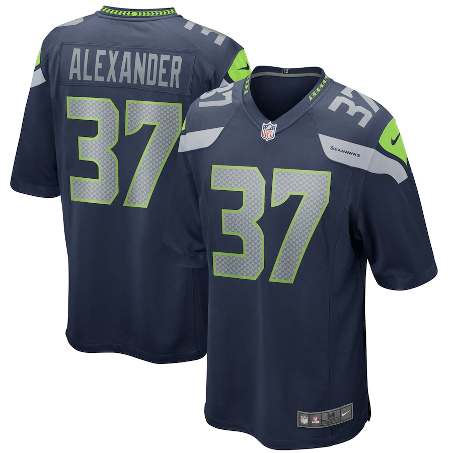 Shaun Alexander Seattle Seahawks Navy Game Jersey