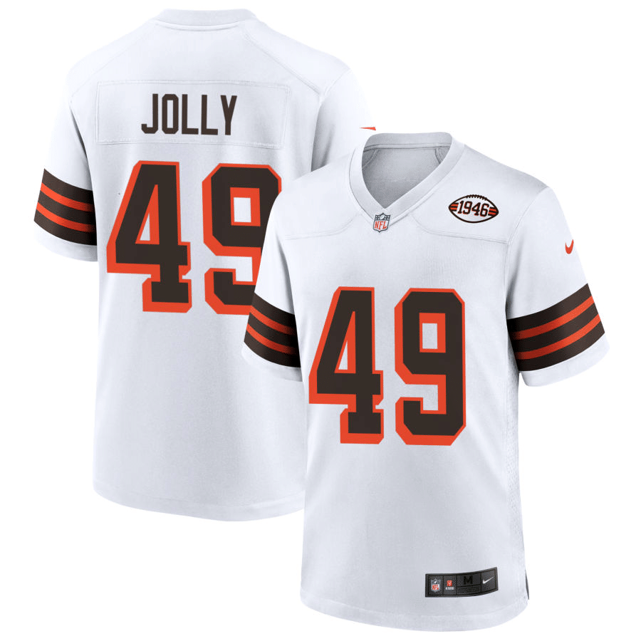 Shaun Jolly Cleveland Browns 1946 Alternate White Game Jersey