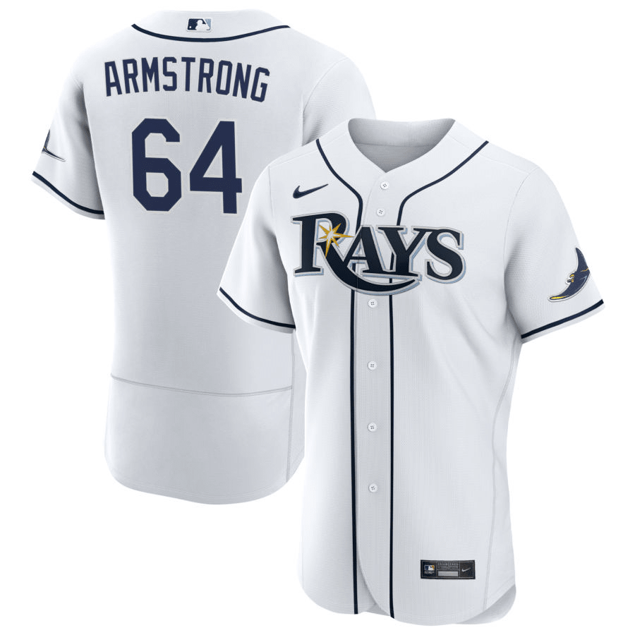Shawn Armstrong Tampa Bay Rays Home White Baseball Player Jersey