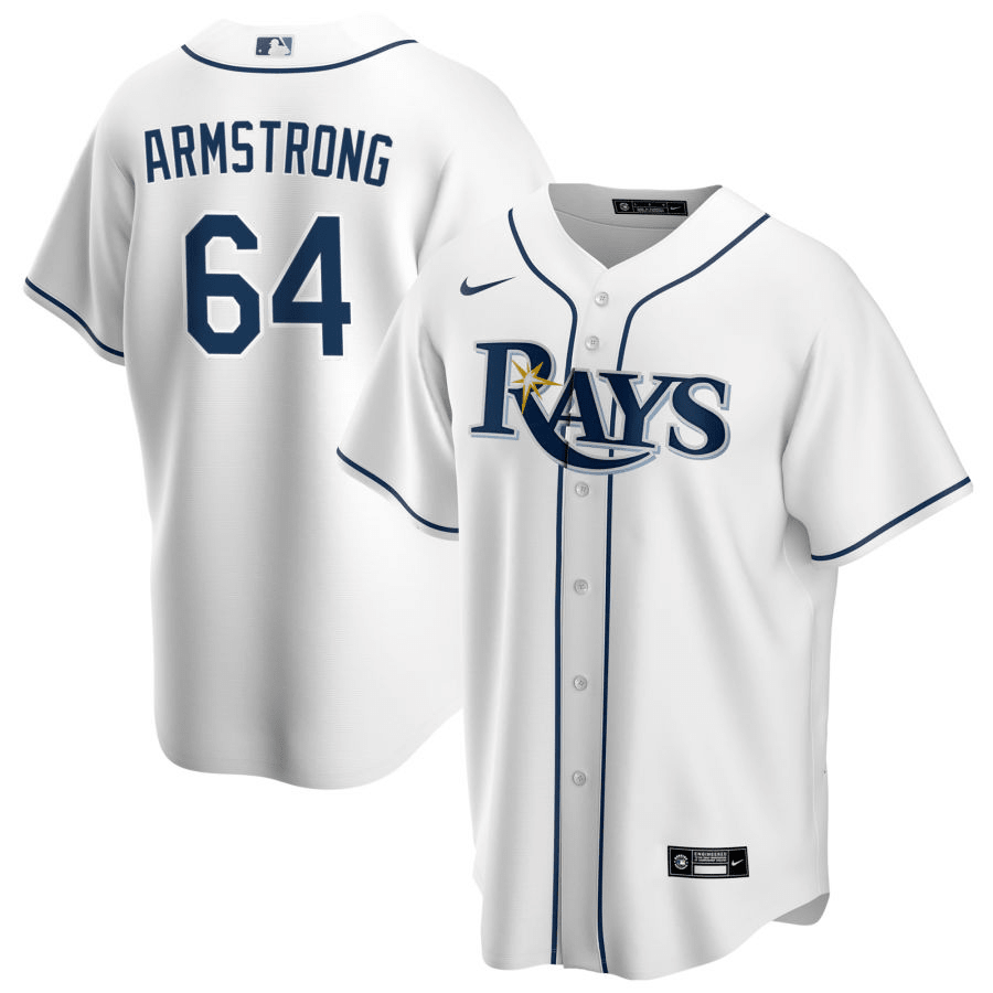Shawn Armstrong Tampa Bay Rays Home White Baseball Player Jersey