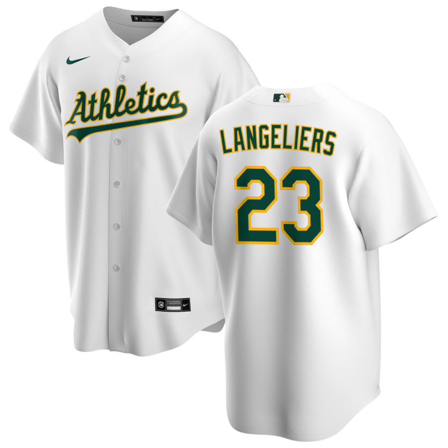 Shea Langeliers Oakland Athletics Home White Baseball Player Jersey
