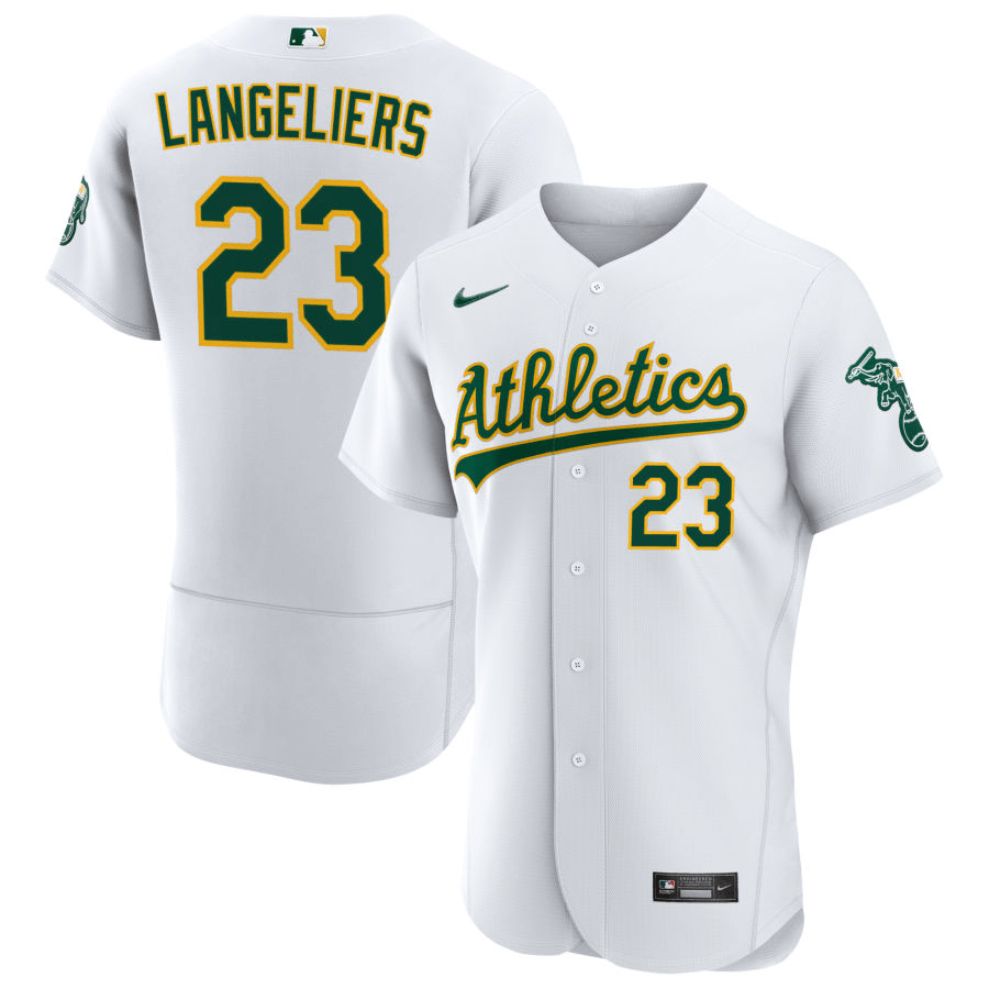 Shea Langeliers Oakland Athletics Home White Baseball Player Jersey