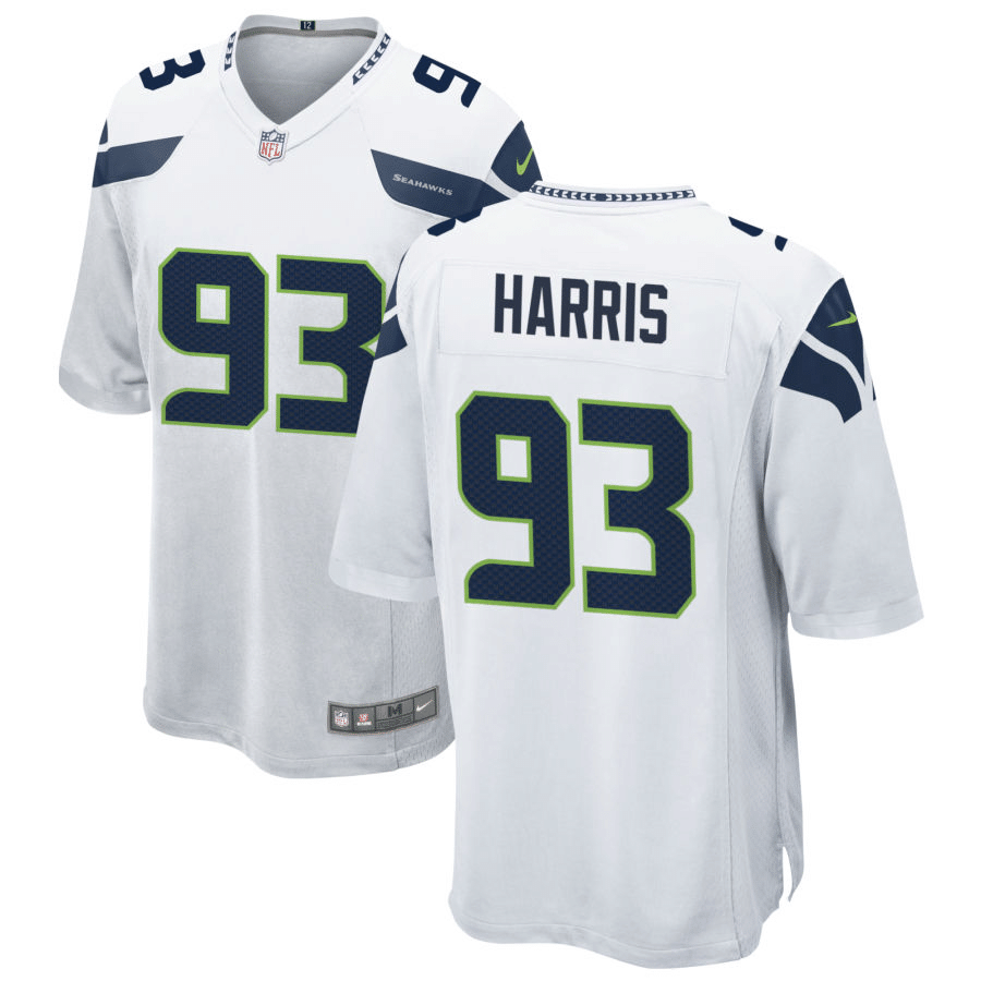 Shelby Harris Seattle Seahawks White Game Jersey