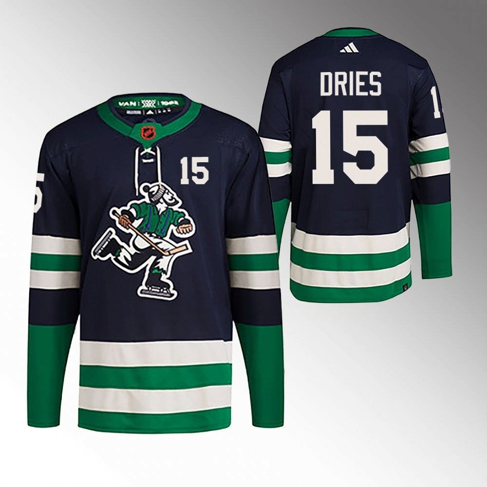 Sheldon Dries Vancouver Canucks 2022 Reverse Retro Navy Player Swingman Jersey