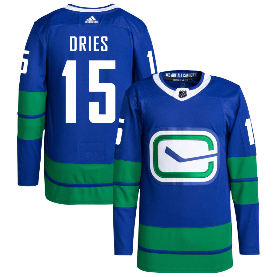Sheldon Dries Vancouver Canucks Alternate Royal Player Swingman Jersey
