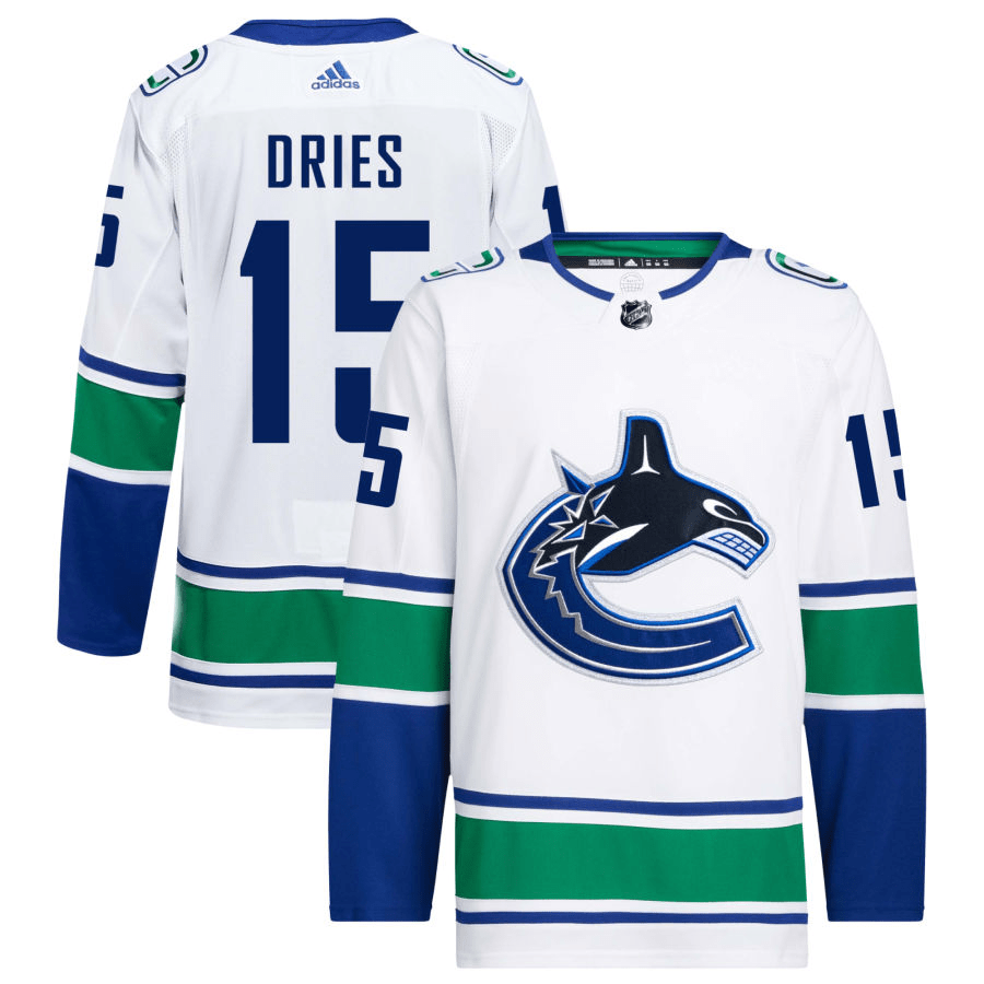 Sheldon Dries Vancouver Canucks Away White Player Swingman Jersey