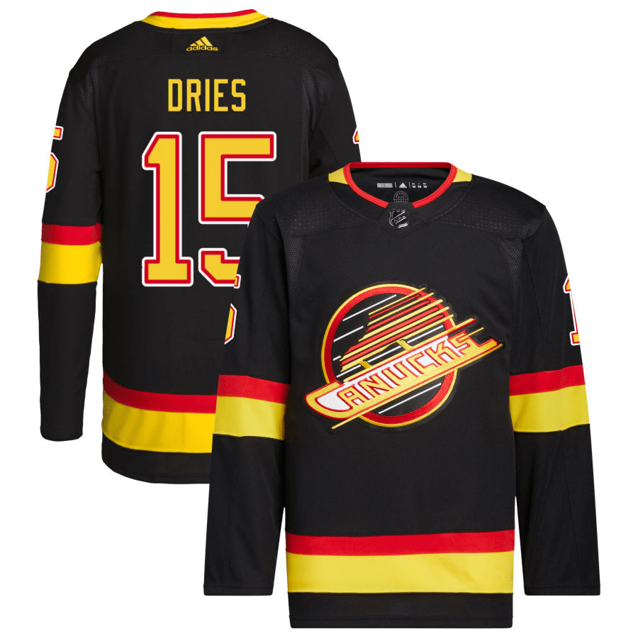 Sheldon Dries Vancouver Canucks Retro Black Player Swingman Jersey