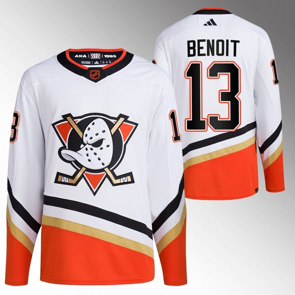 Simon Benoit Anaheim Ducks 2022 Reverse Retro White Player Swingman Jersey