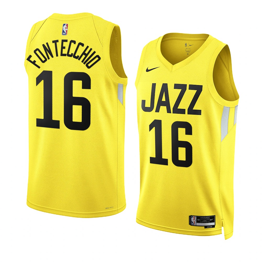 Simone Fontecchio Utah Jazz 2022-23 Icon Edition Yellow Swingman Jersey