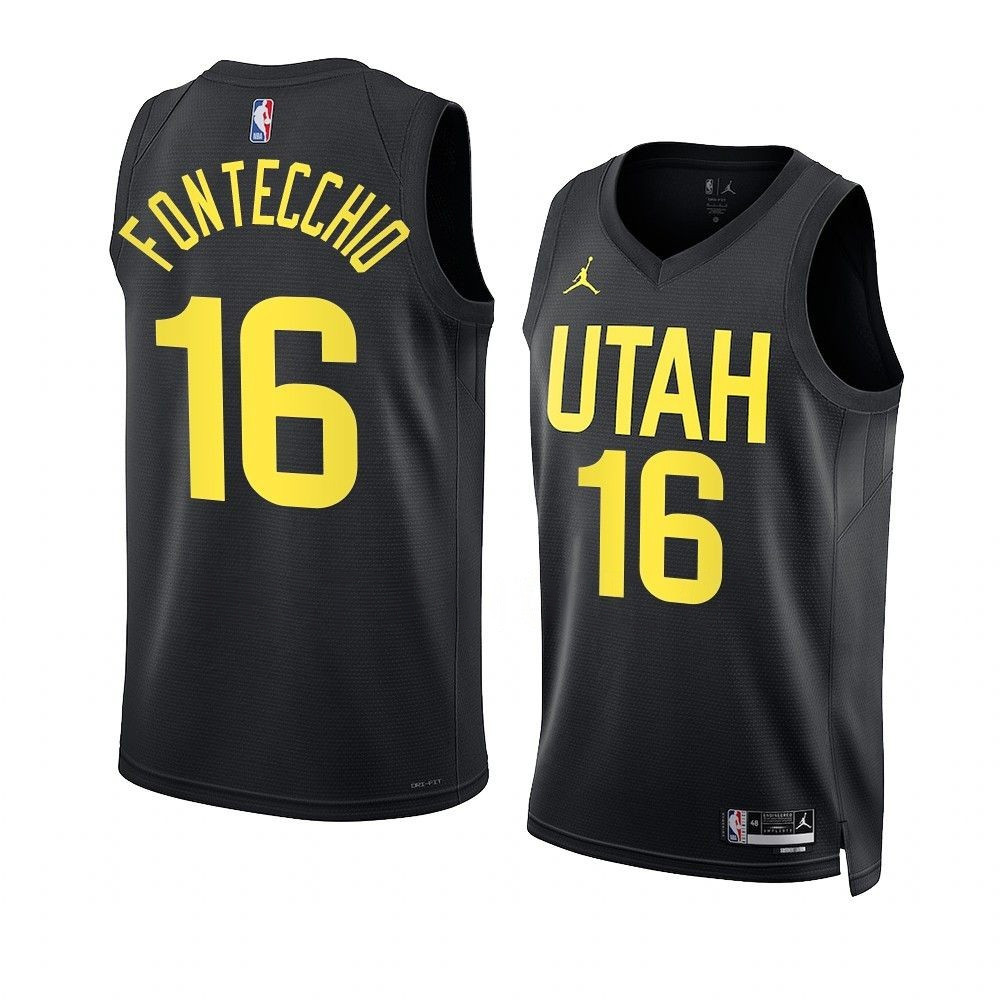 Simone Fontecchio Utah Jazz 2022-23 Statement Edition Black Swingman Jersey