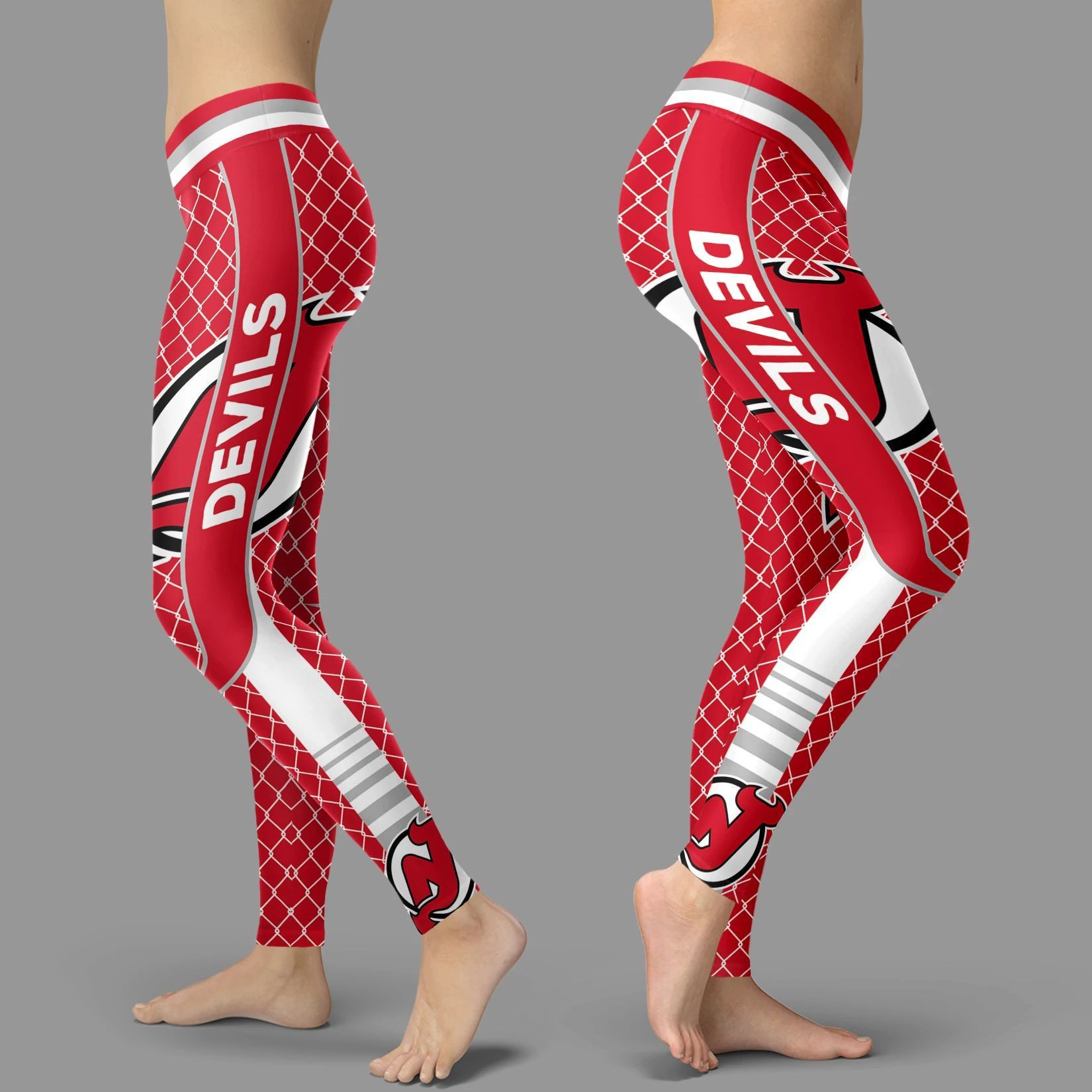 Single Small Line Circle Stylish Fashion New Jersey Devils Super Bowl 3D Leggings