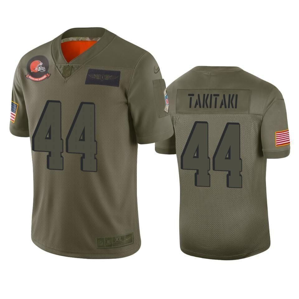 Sione Takitaki Cleveland Browns 2019 Salute To Service Limited Jersey