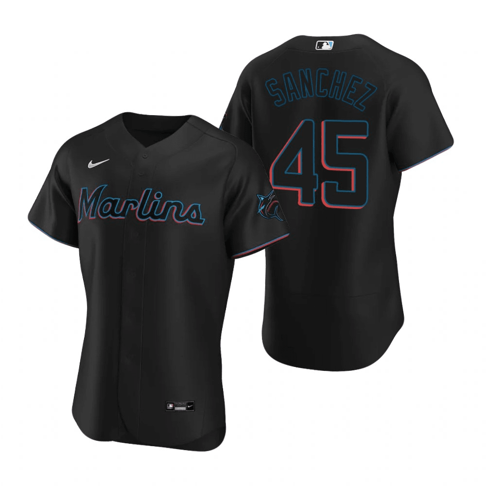 Sixto Sanchez Miami Marlins Alternate Black Baseball Player Jersey