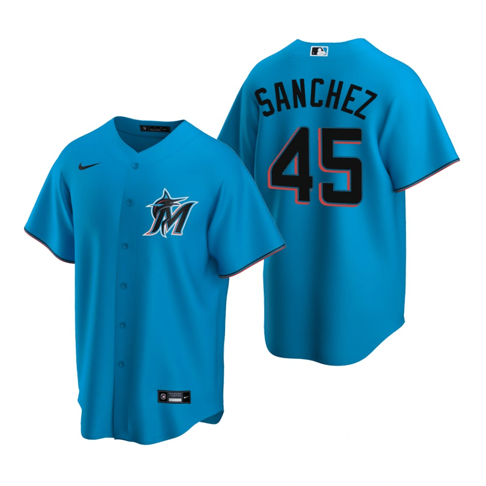 Sixto Sanchez Miami Marlins Alternate Blue Baseball Player Jersey