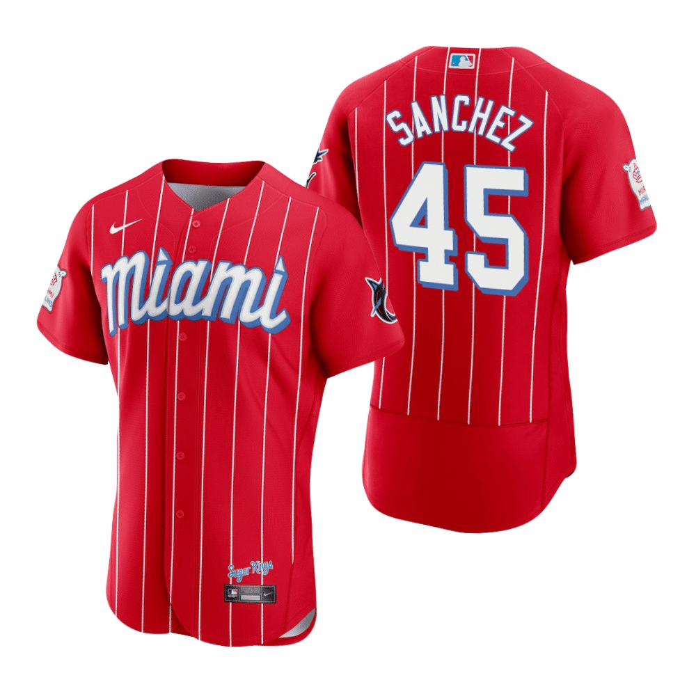 Sixto Sanchez Miami Marlins City Connect 2021 Baseball Player Jersey