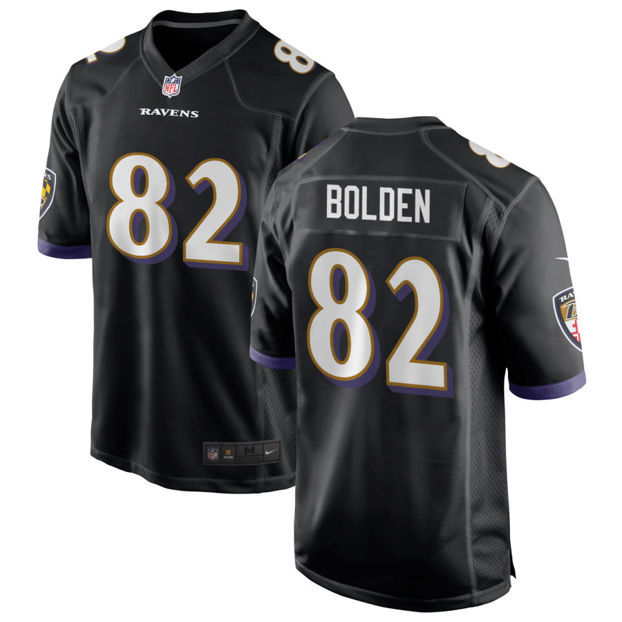 Slade Bolden Baltimore Ravens Black Game Jersey
