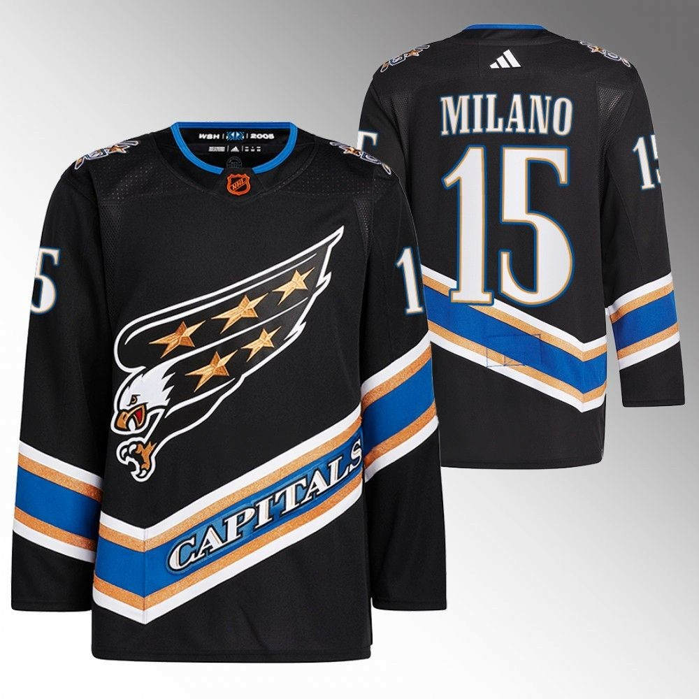 Sonny Milano Washington Capitals 2022 Reverse Retro Black Swingman Jersey