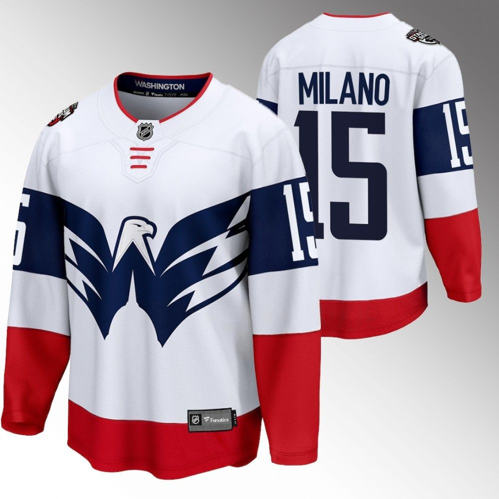 Sonny Milano Washington Capitals 2023 Stadium Series White Player Swingman Jersey