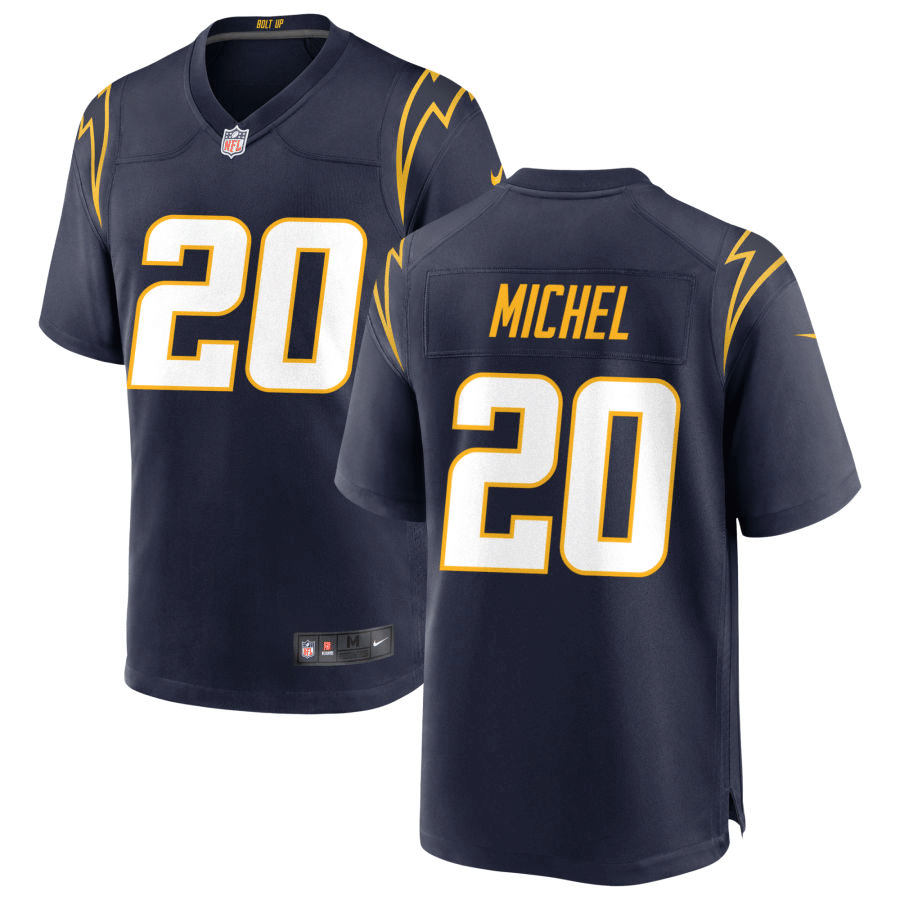 Sony Michel Los Angeles Chargers Alternate Navy Game Jersey