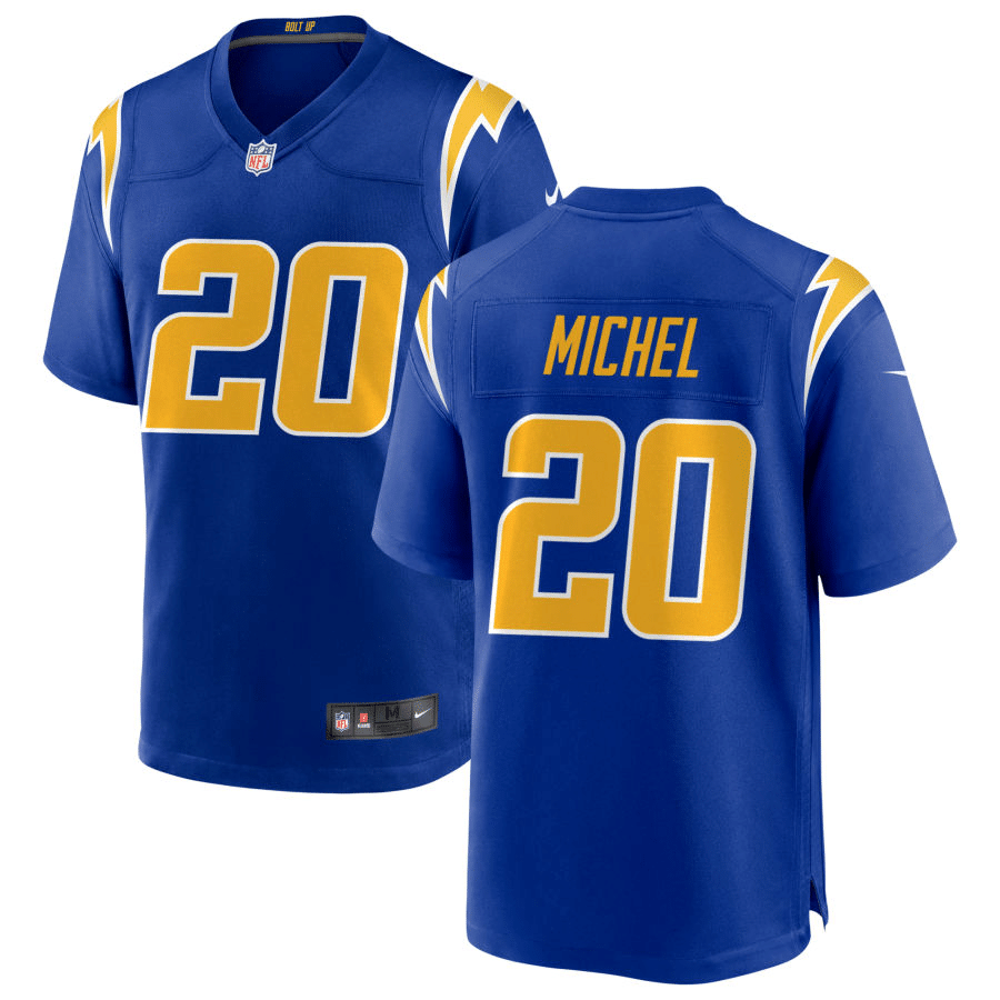 Sony Michel Los Angeles Chargers Alternate Royal Game Jersey