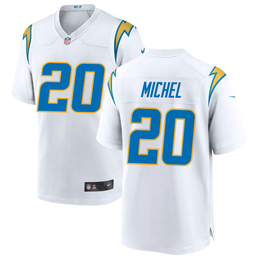 Sony Michel Los Angeles Chargers White Game Jersey