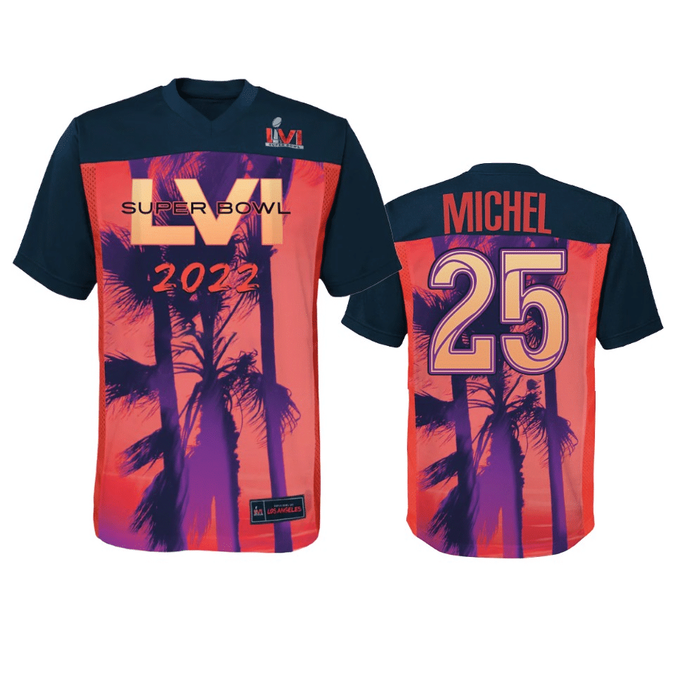 Sony Michel Los Angeles Rams 2022 Super Bowl LVI NFC Red Game Jersey