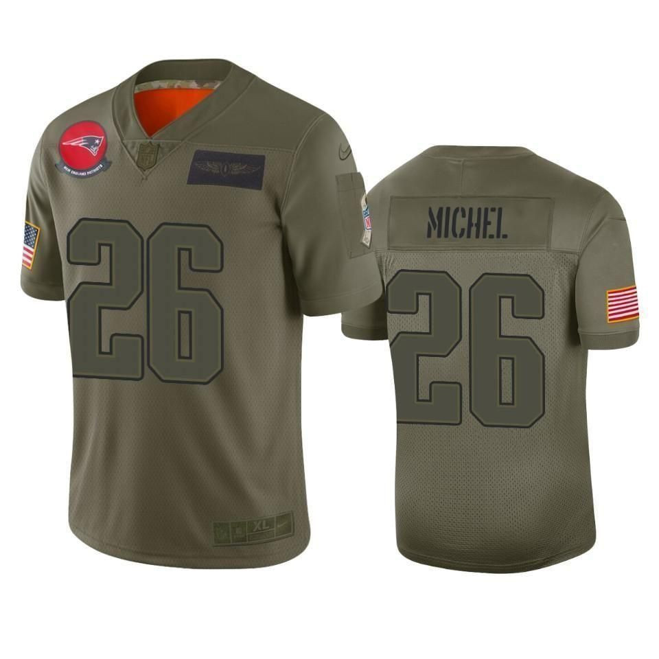 Sony Michel New England Patriots 2019 Salute To Service Limited Jersey
