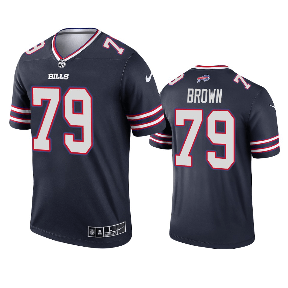 Spencer Brown Buffalo Bills Inverted Legend Navy Game Jersey
