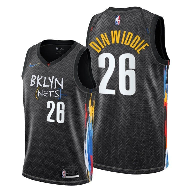 Spencer Dinwiddie Brooklyn Nets 2020-21 City Black Swingman Jersey