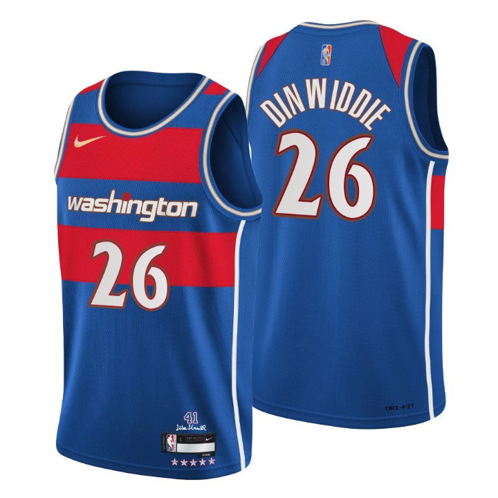 Spencer Dinwiddie Washington Wizards 2021-22 City Blue Swingman Jersey