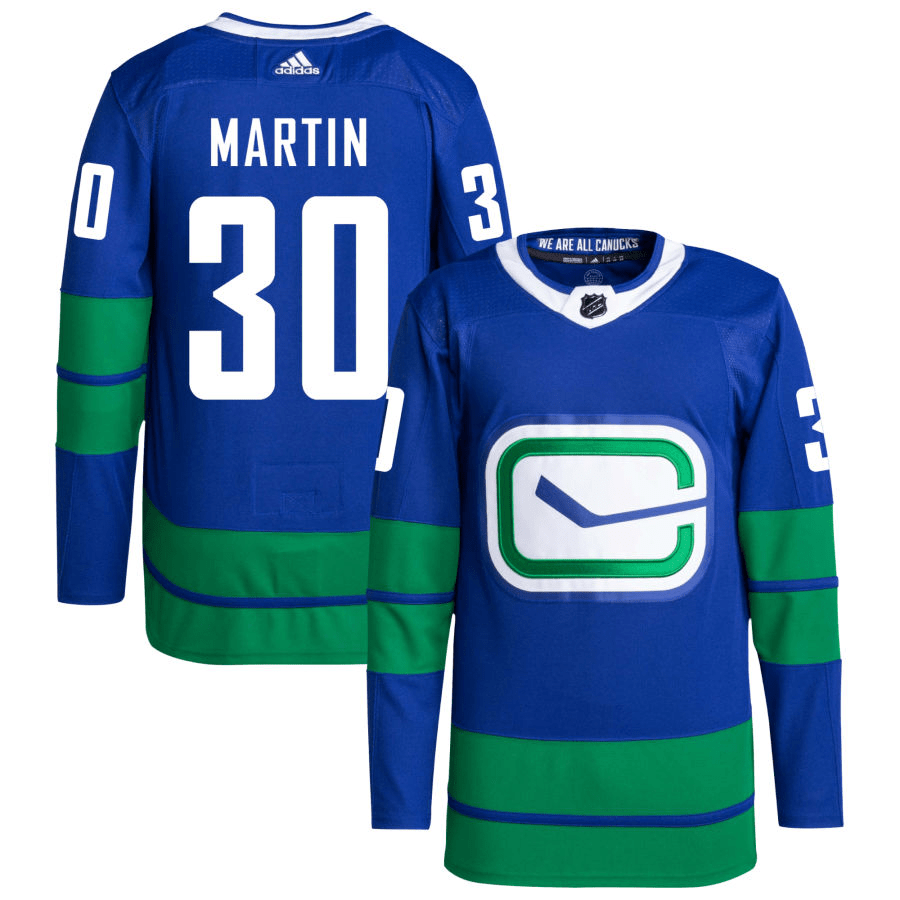 Spencer Martin Vancouver Canucks Alternate Royal Player Swingman Jersey