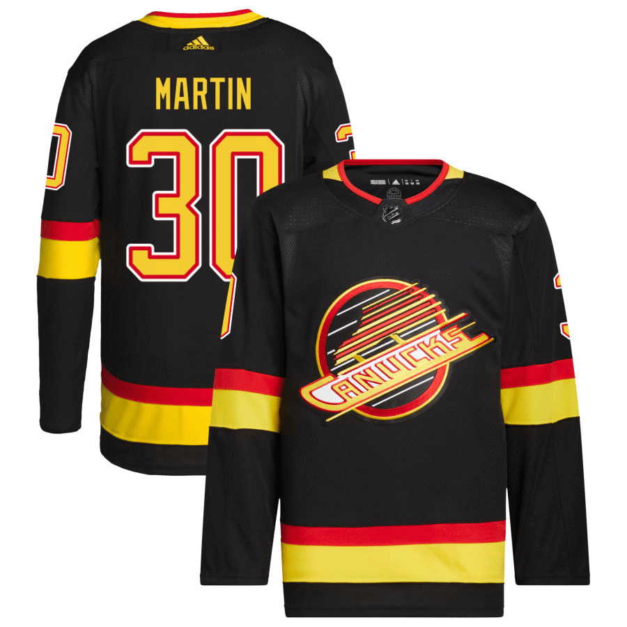 Spencer Martin Vancouver Canucks Retro Black Player Swingman Jersey