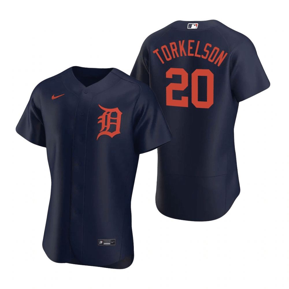 Spencer Torkelson Detroit Tigers Alternate Navy Baseball Player Jersey