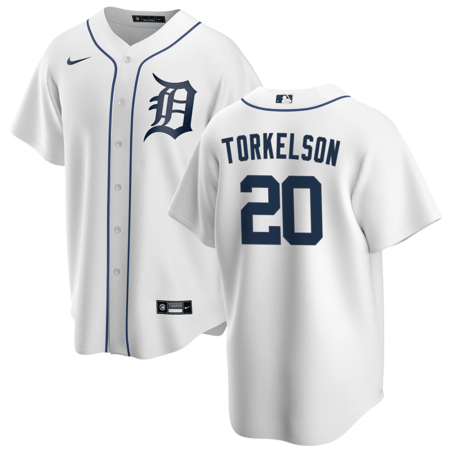 Spencer Torkelson Detroit Tigers Home White Baseball Player Jersey