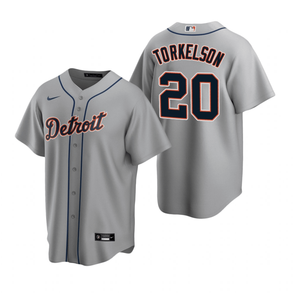 Spencer Torkelson Detroit Tigers Road Gray Baseball Player Jersey
