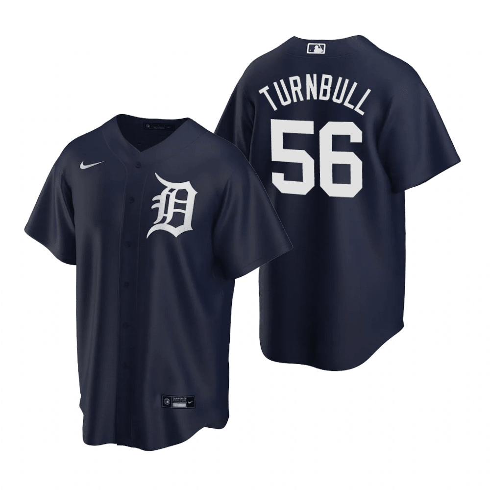 Spencer Turnbull Detroit Tigers Alternate Navy Baseball Player Jersey