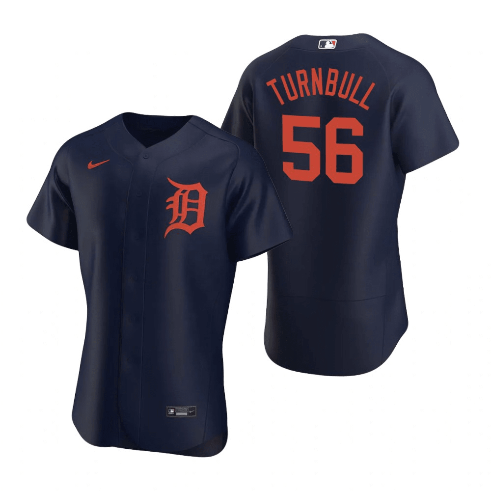 Spencer Turnbull Detroit Tigers Alternate Navy Baseball Player Jersey