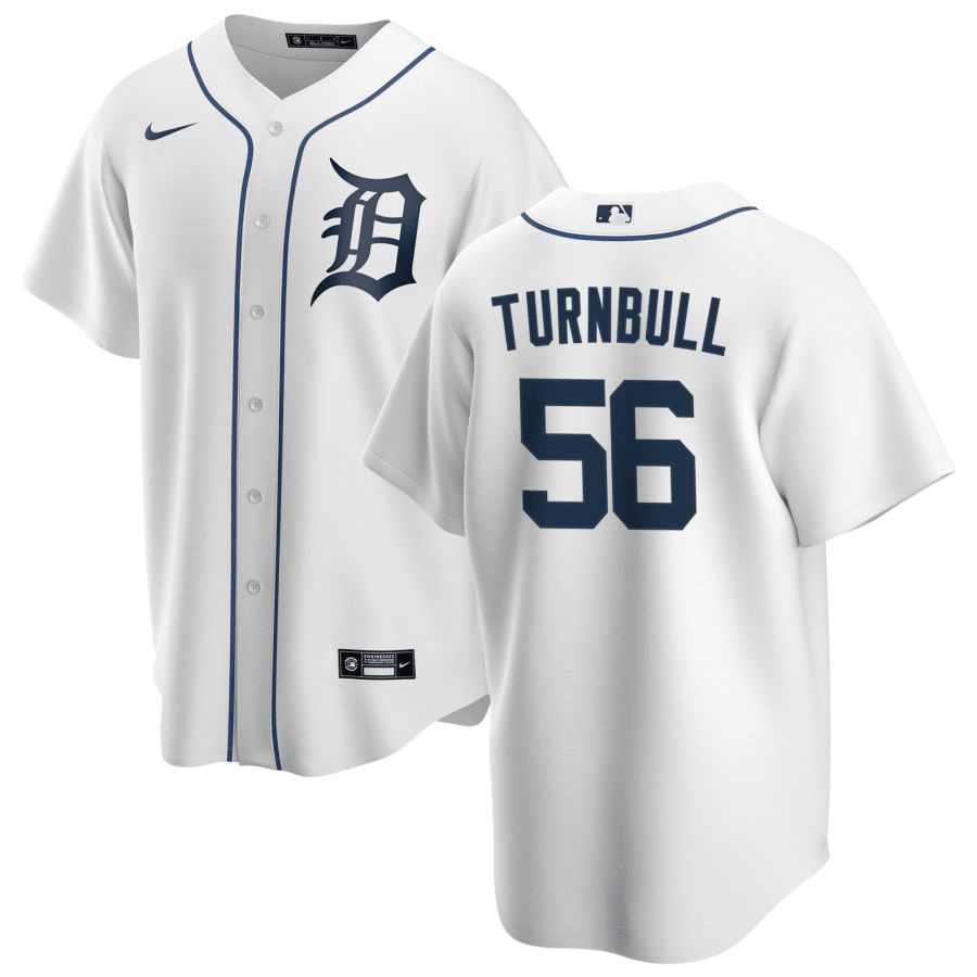 Spencer Turnbull Detroit Tigers Home White Baseball Player Jersey