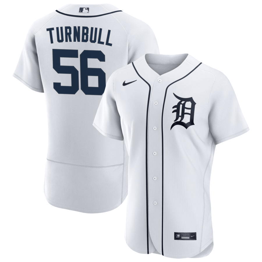 Spencer Turnbull Detroit Tigers Home White Baseball Player Jersey