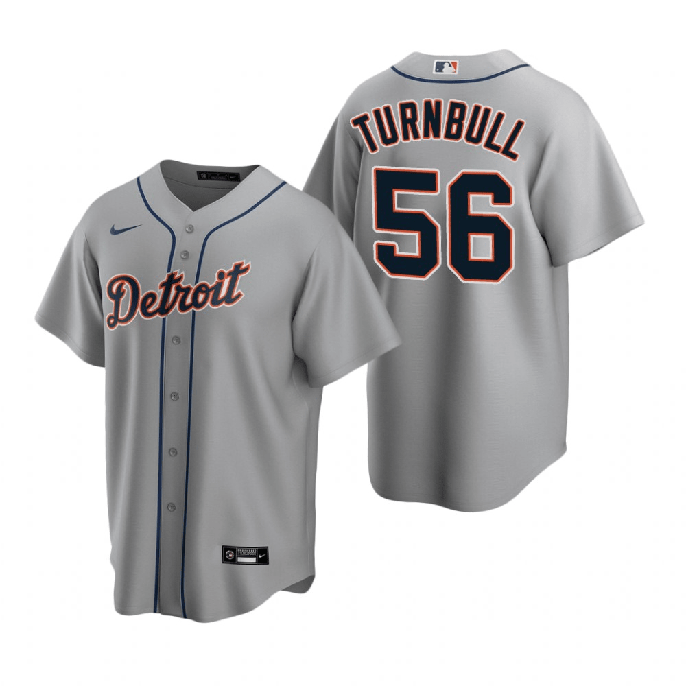 Spencer Turnbull Detroit Tigers Road Gray Baseball Player Jersey