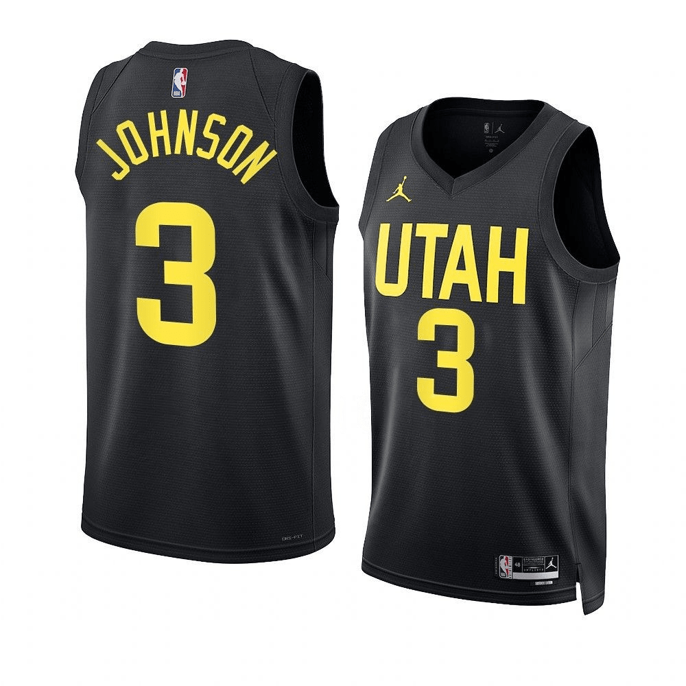 Stanley Johnson Utah Jazz 2022-23 Statement Edition Black Swingman Jersey