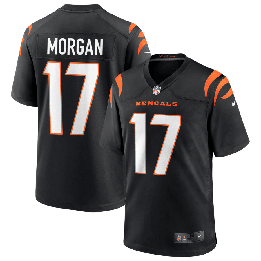 Stanley Morgan Cincinnati Bengals 2021 Black Game Jersey