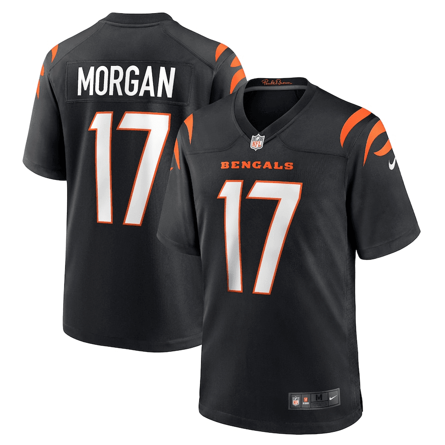 Stanley Morgan Cincinnati Bengals Black Retired Player Game Jersey