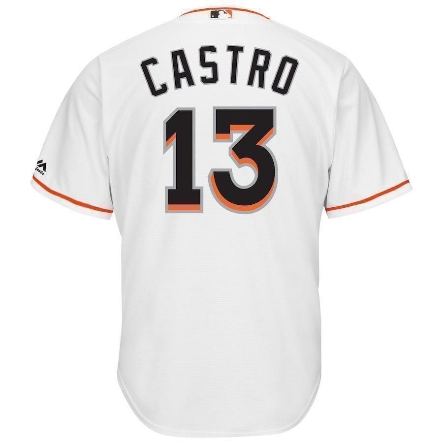 Starlin Castro Miami Marlins Baseball Player Jersey