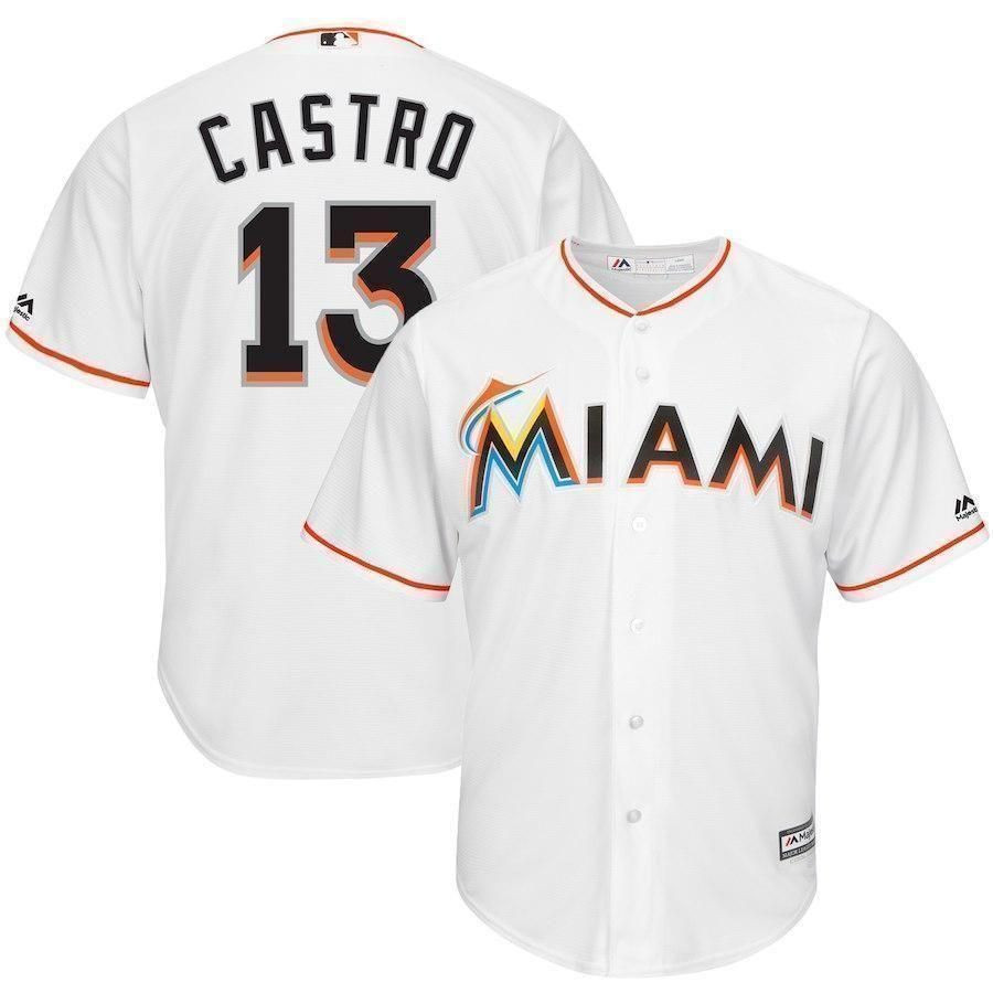 Starlin Castro Miami Marlins Baseball Player Jersey